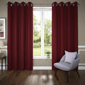 MAROON stripe WINDOW CURTAINS